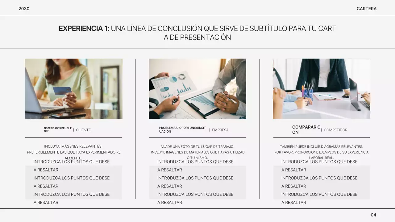 Cartera de marketing gris simple