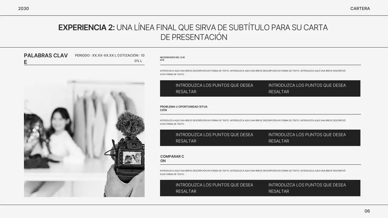 Cartera de marketing gris simple