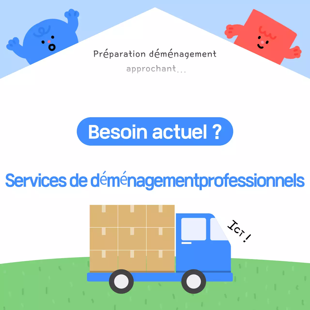 Publicité pour le déménagement de Blue Baby