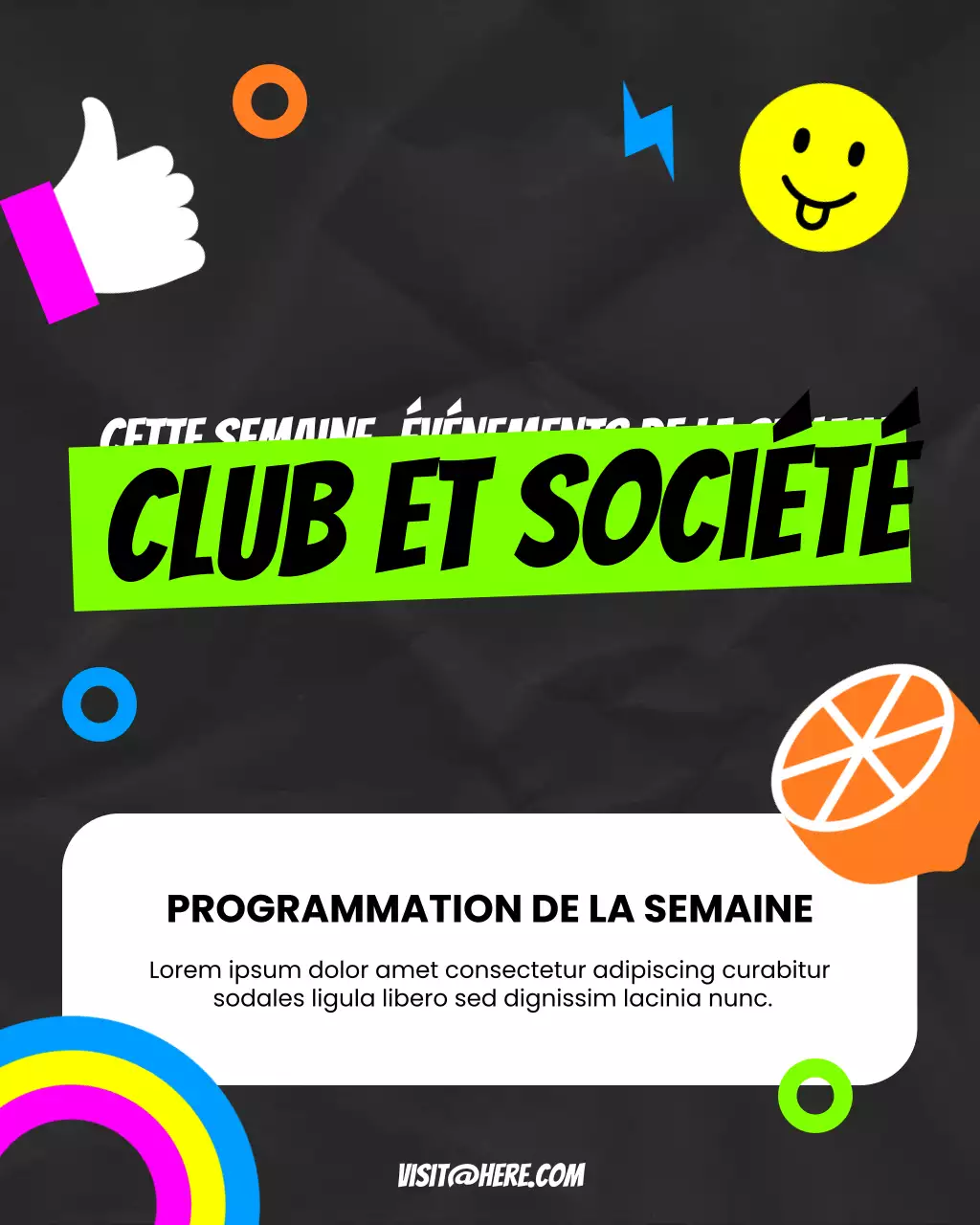 Annonce des événements Black Trendy