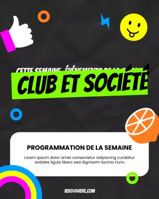 Annonce des événements Black Trendy