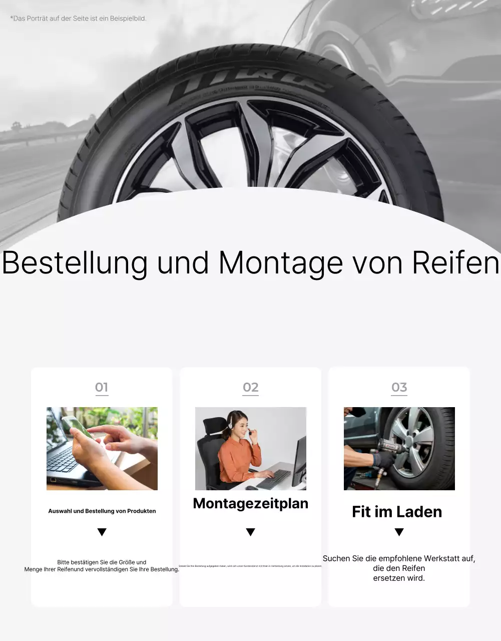 Blaue moderne Reifenwerbung