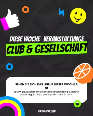 Ankündigung von Black Trendy Events