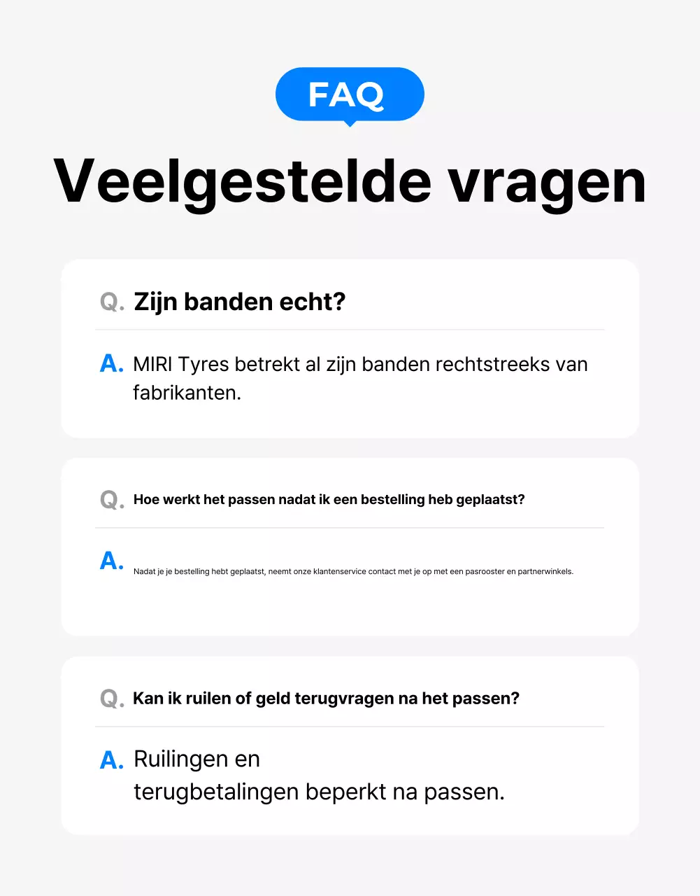 Advertentie voor blauwe moderne banden