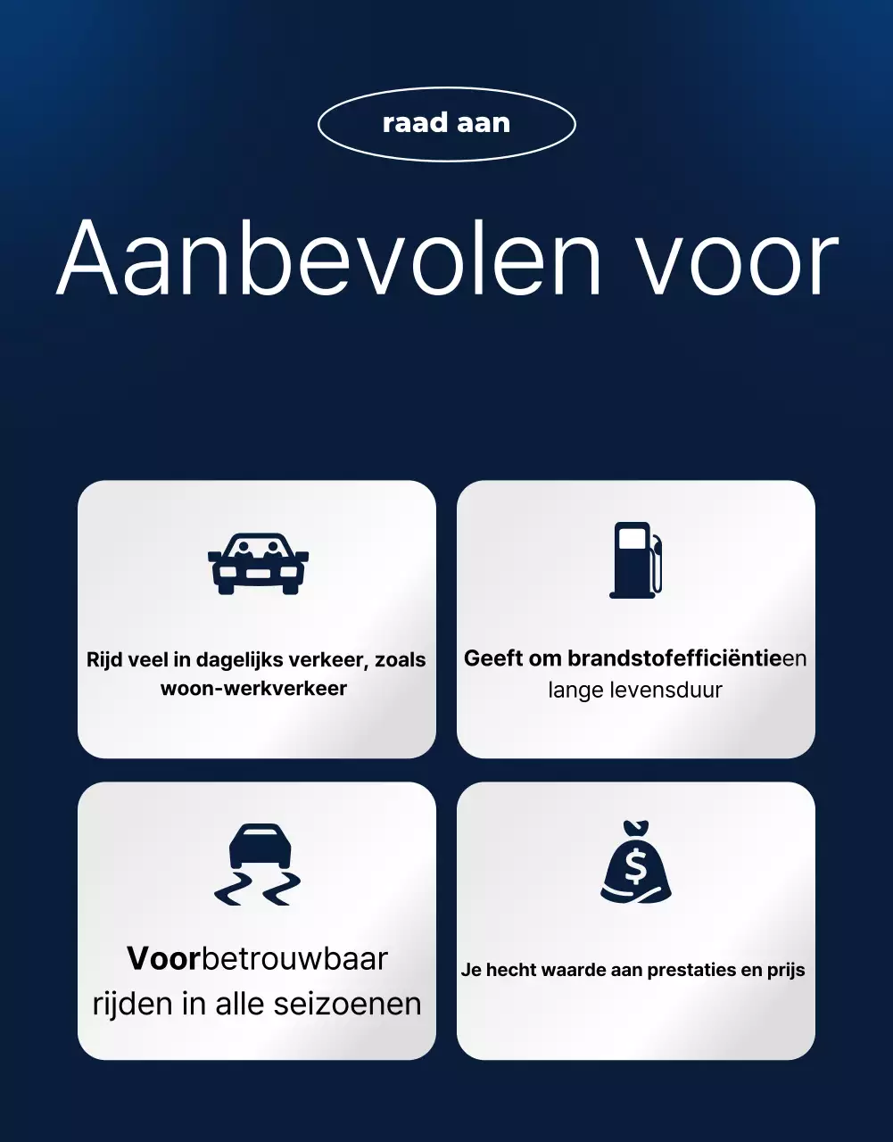 Advertentie voor blauwe moderne banden