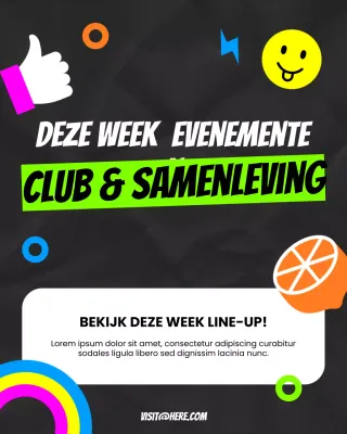 Aankondiging van Black Trendy Events