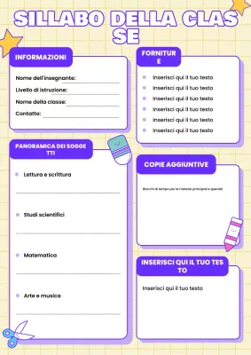 programma di classe giocoso rosa