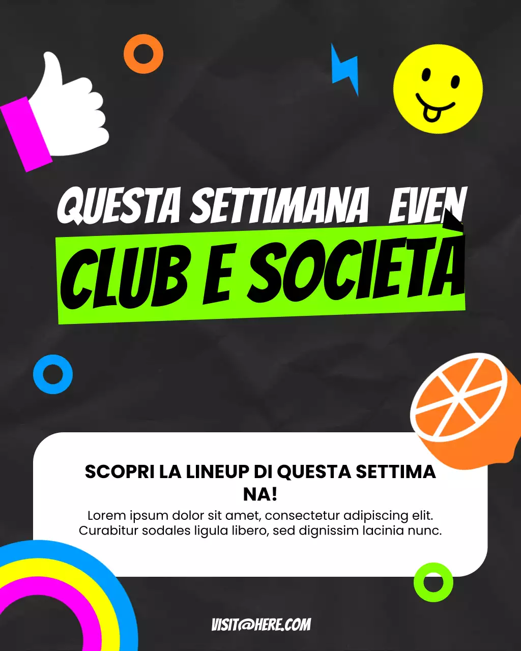 Annuncio di eventi Black Trendy