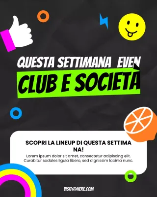 Annuncio di eventi Black Trendy