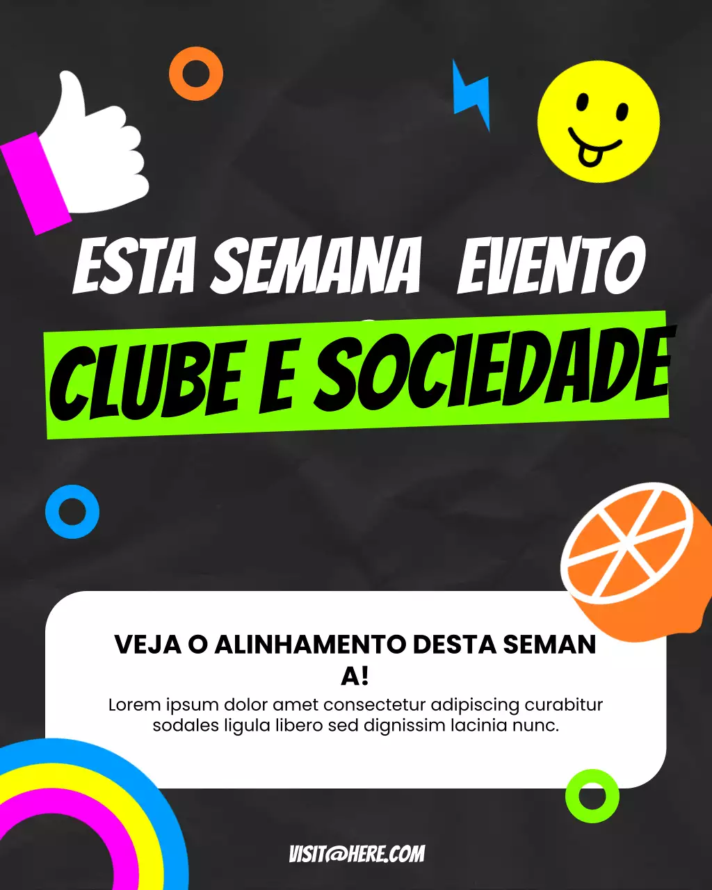 Anúncio de eventos da Black Trendy