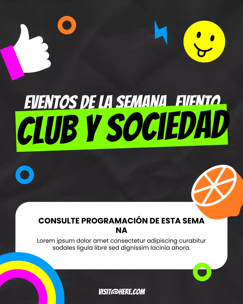 Anuncio de eventos de Black Trendy