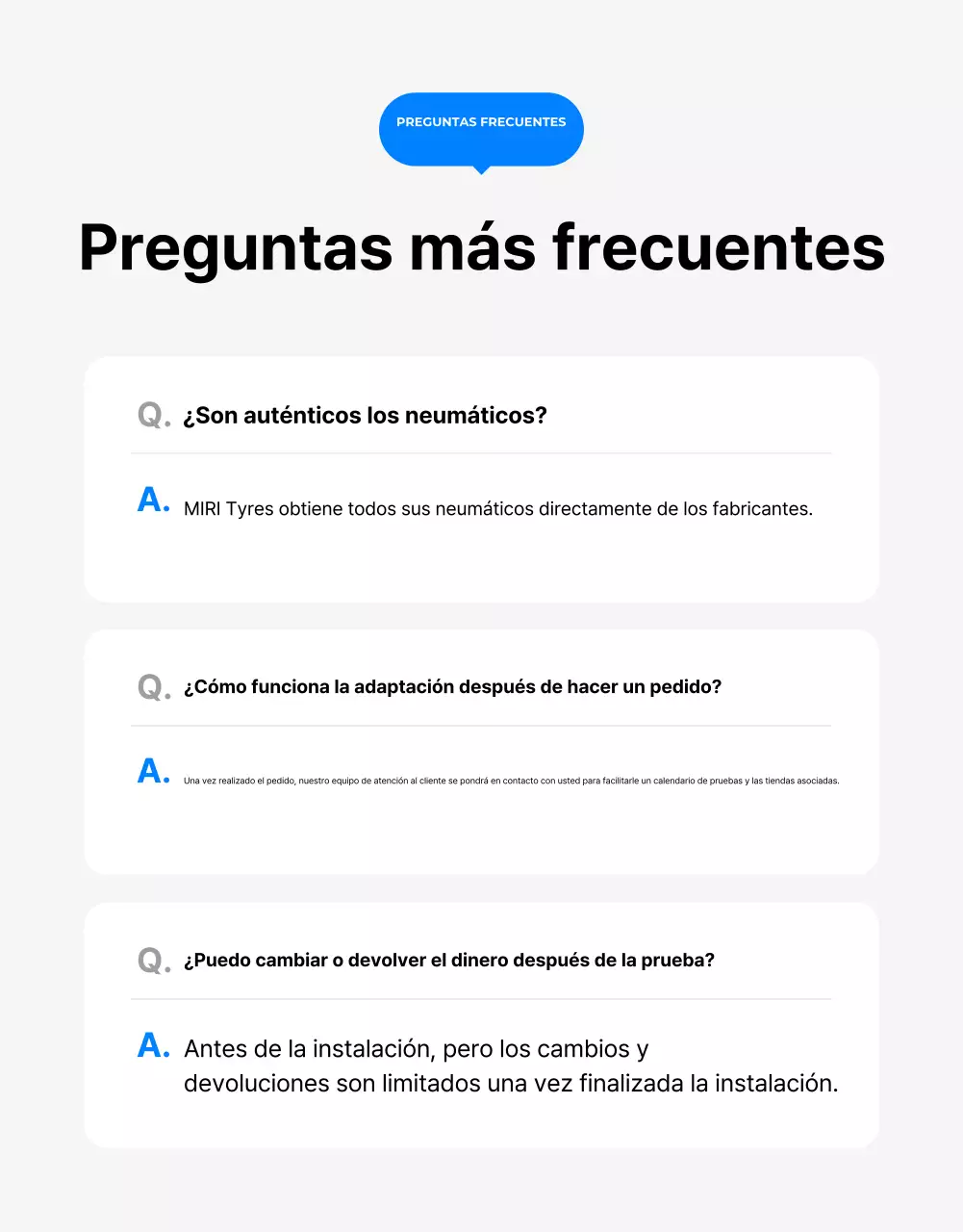 Anuncio de neumáticos modernos azules