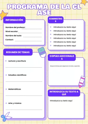 programa de clase lúdico rosa