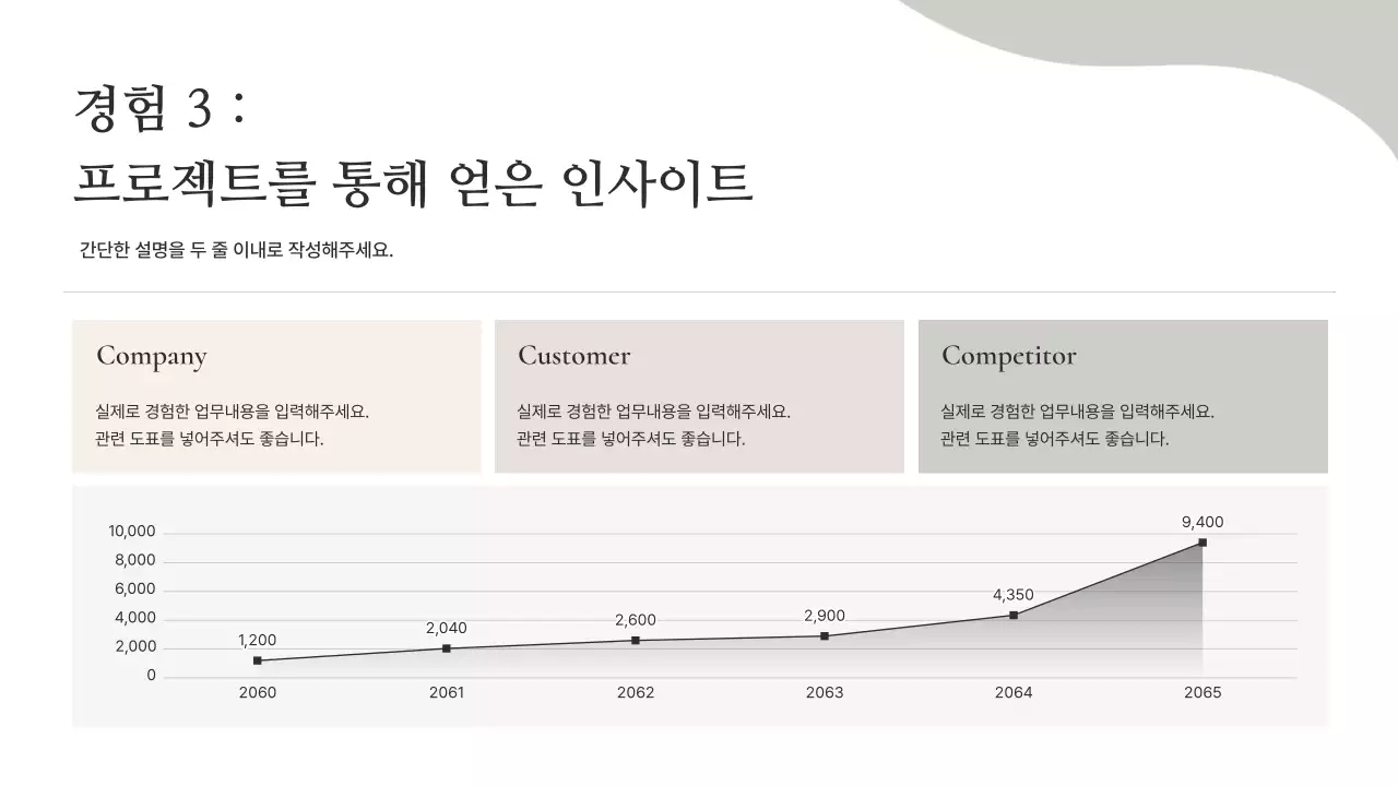 베이지 미니멀 포트폴리오 정보 전달