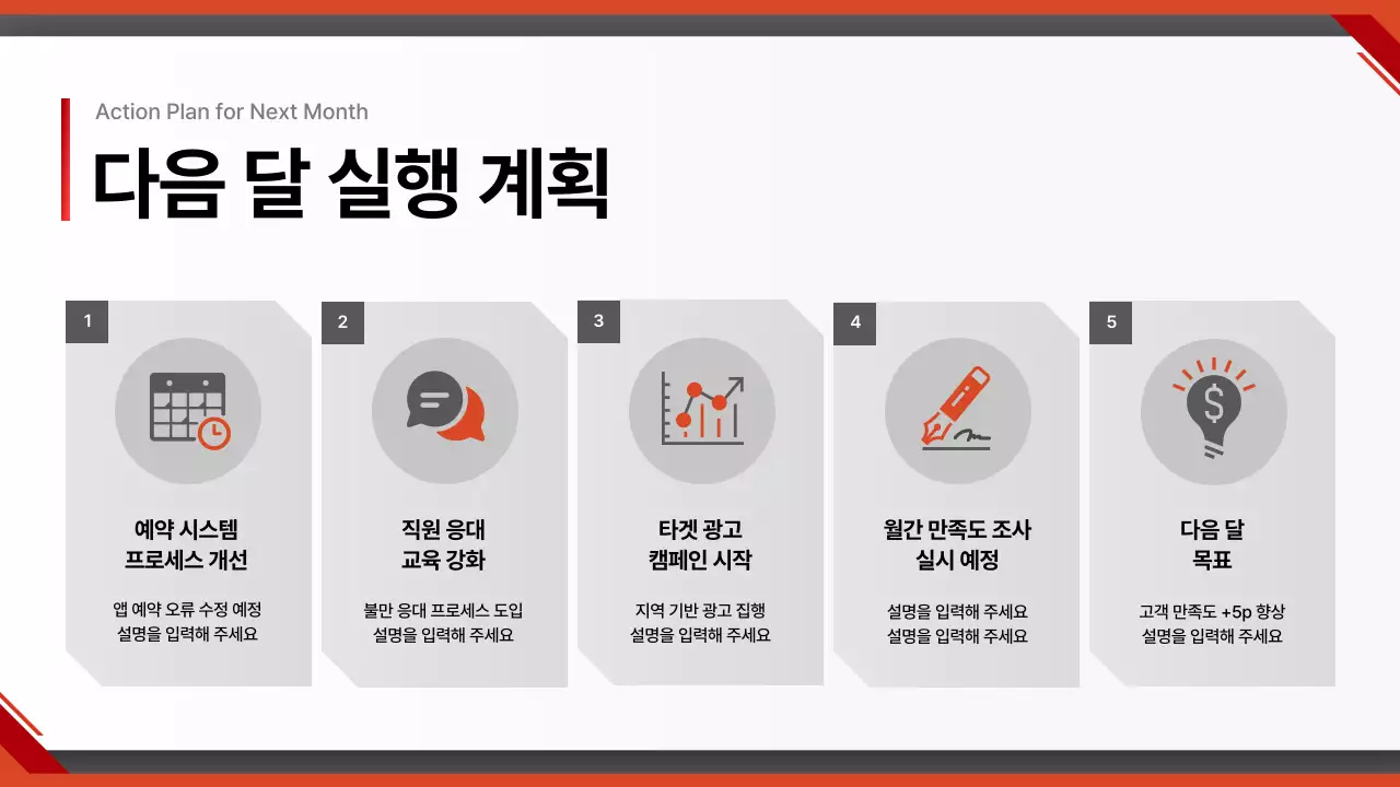 빨강 모던 자동차 보고서