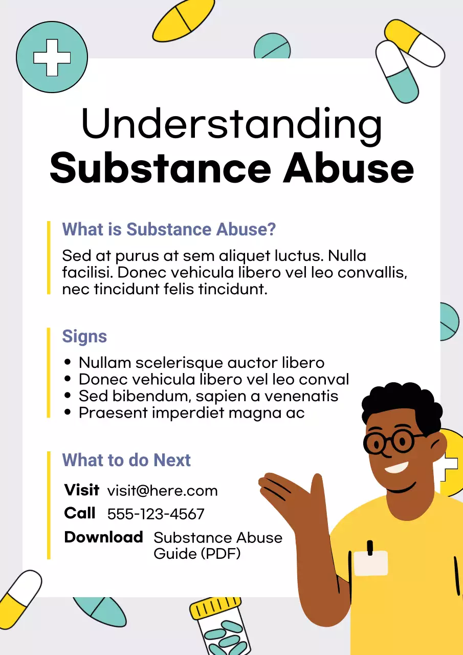 Yellow Modern Health Guide Poster