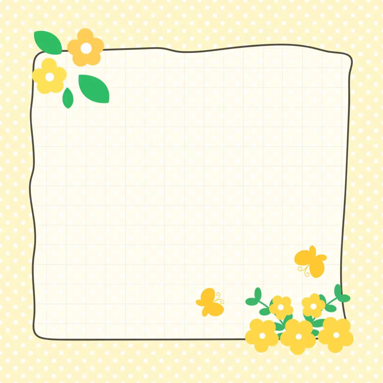 노랑 아기자기한 메모지 문구