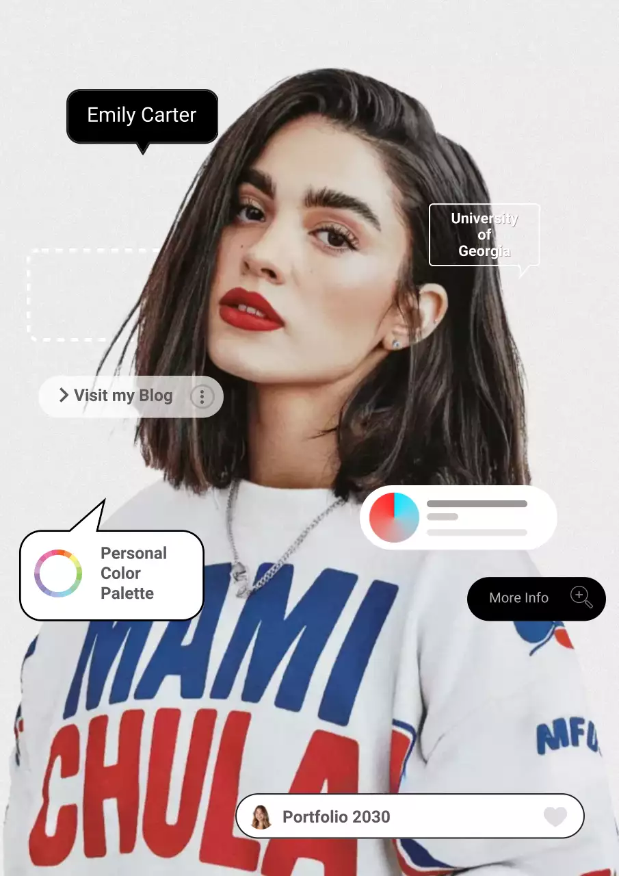 White Modern Self Introduction SNS Post