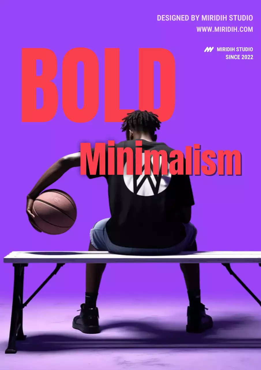 Purple Minimal Editorial Basketball Promotion