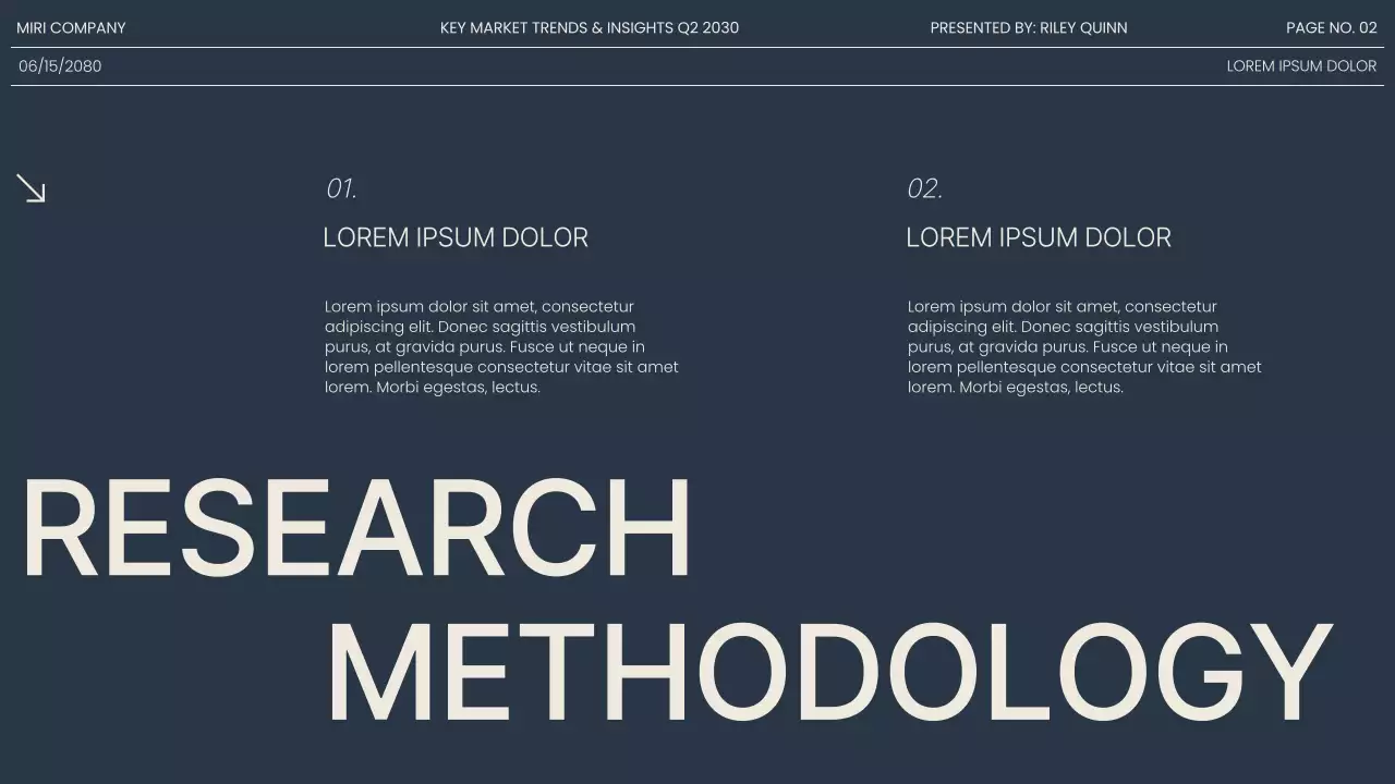 Navy Gray Modern Market Trends Report Presentation