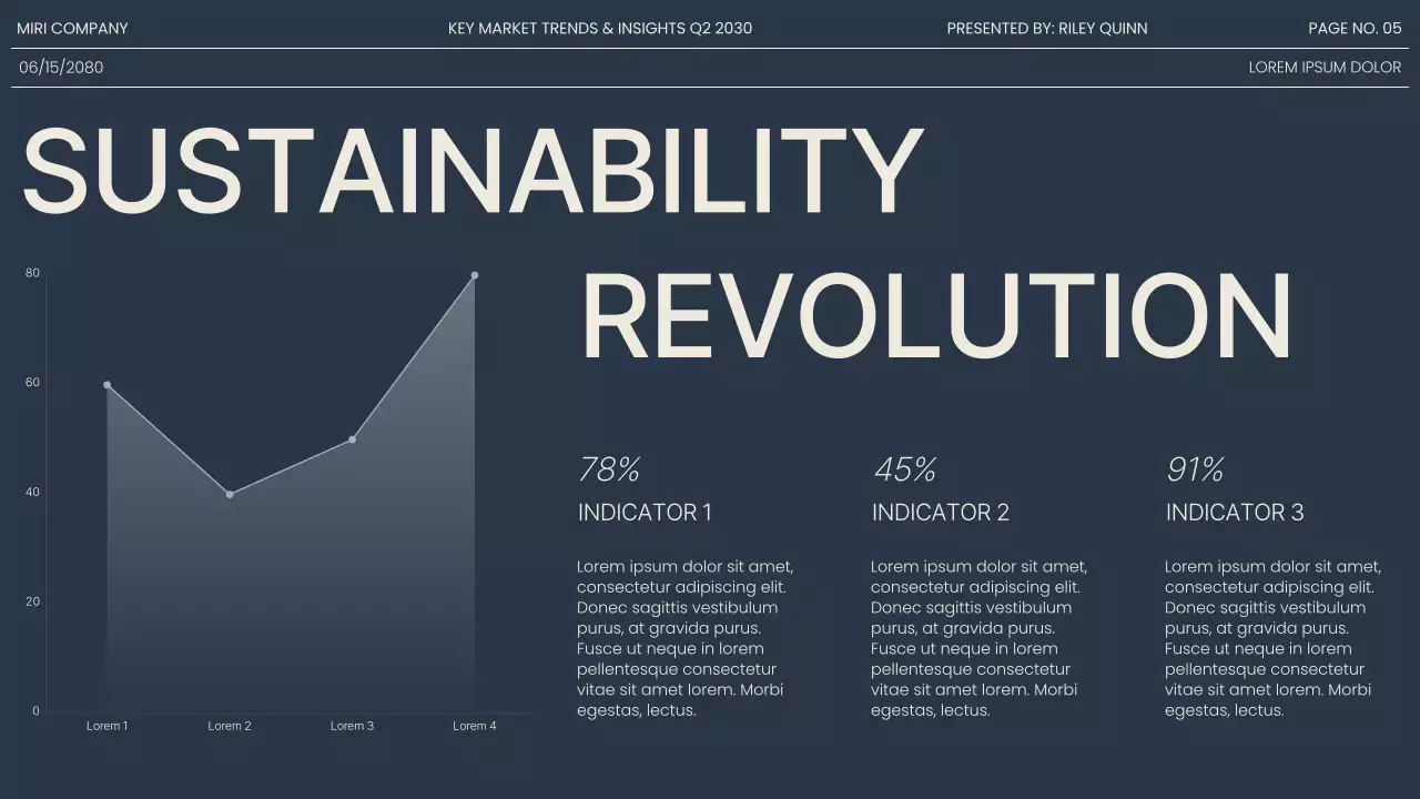 Navy Gray Modern Market Trends Report Presentation