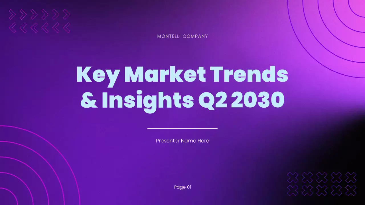 Purple Modern Market Trends Report Presentation