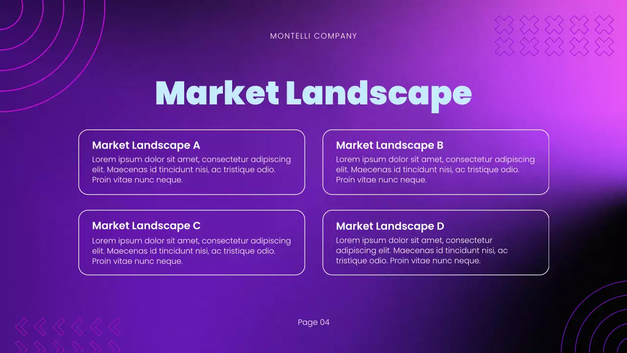 Purple Modern Market Trends Report Presentation