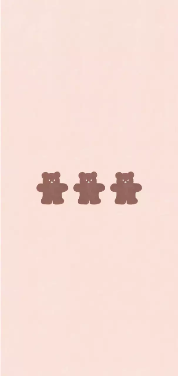 ピンク シンプル クマ ポスター