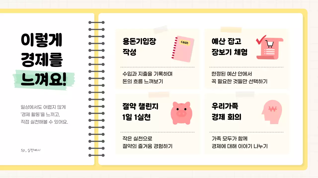 노랑 아기자기한 경제 교육