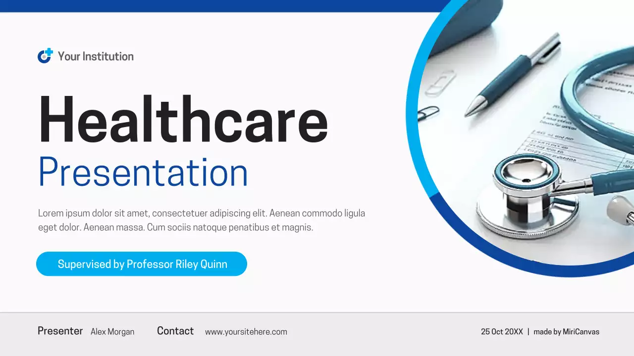 Blue Modern Healthcare Presentation