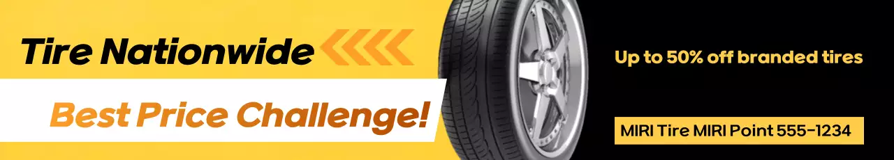 Anúncio de desconto em pneus limpos da Orange