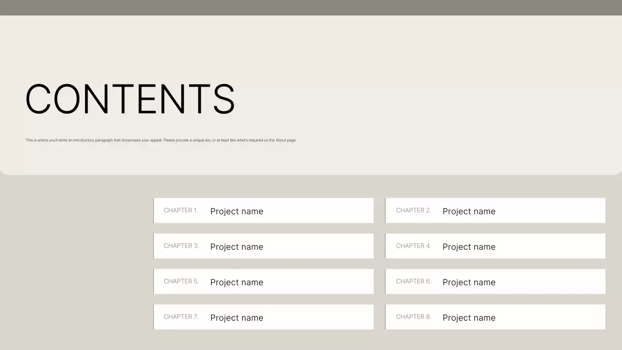 Introducing Beige Clean Portfolio