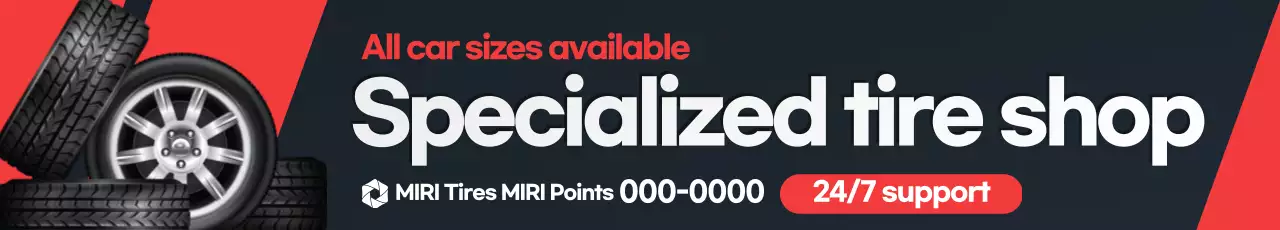 Anúncio de pneu moderno vermelho