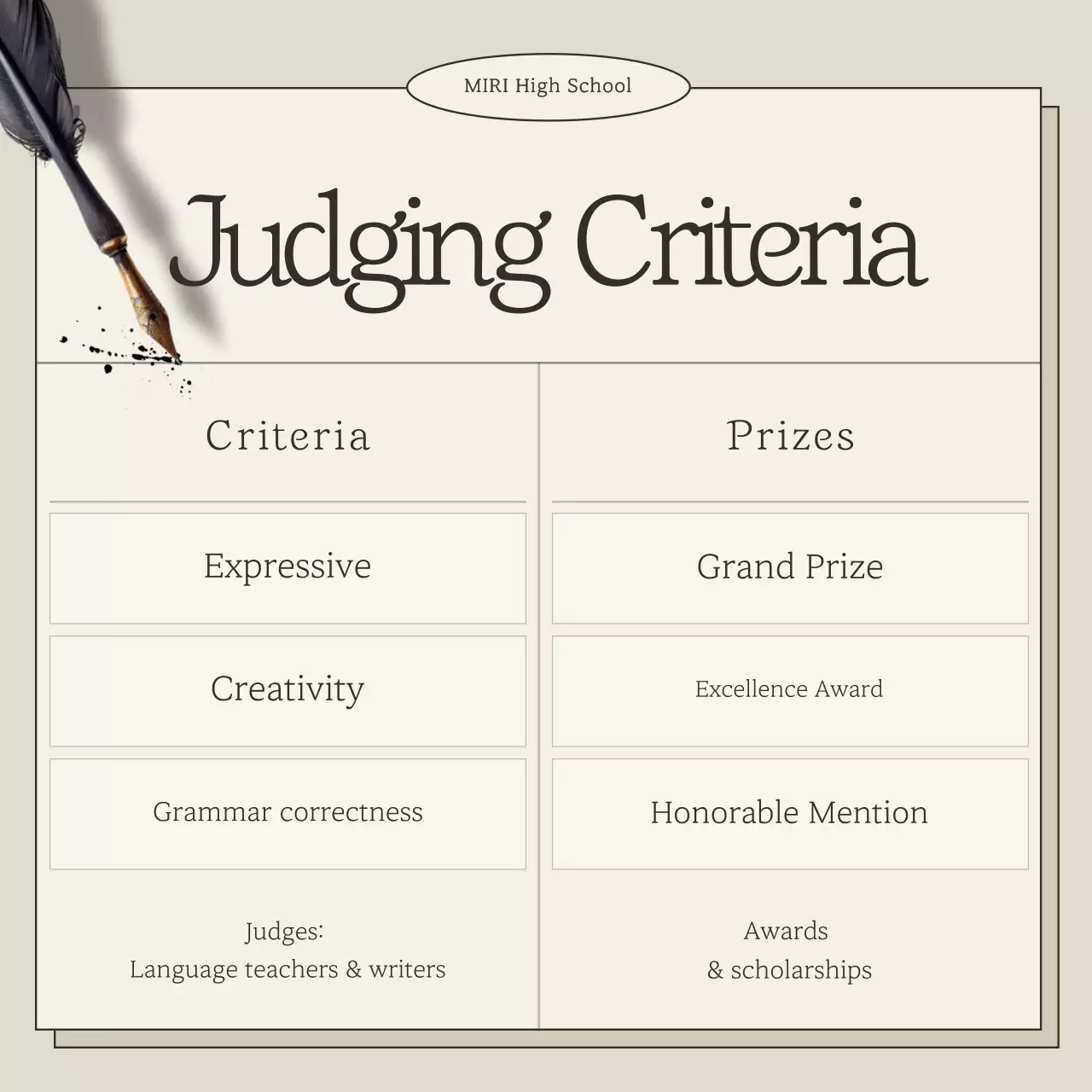 Beige Classic Reading Contest