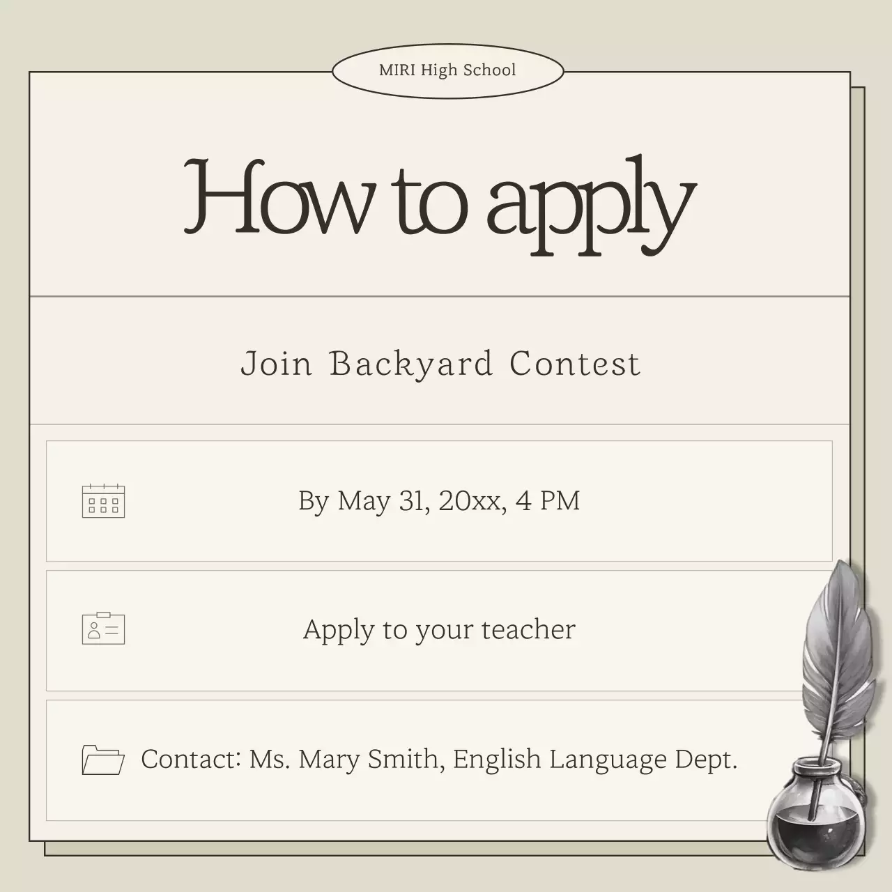 Beige Classic Reading Contest