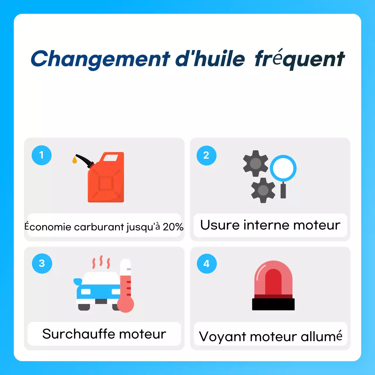 Publicité pour un entretien automobile moderne bleu ciel