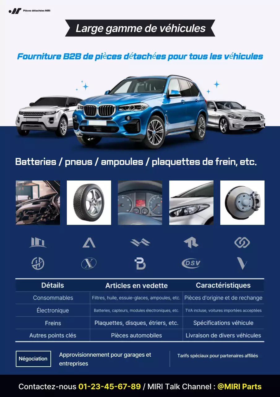 Publicité pour une voiture bleue moderne