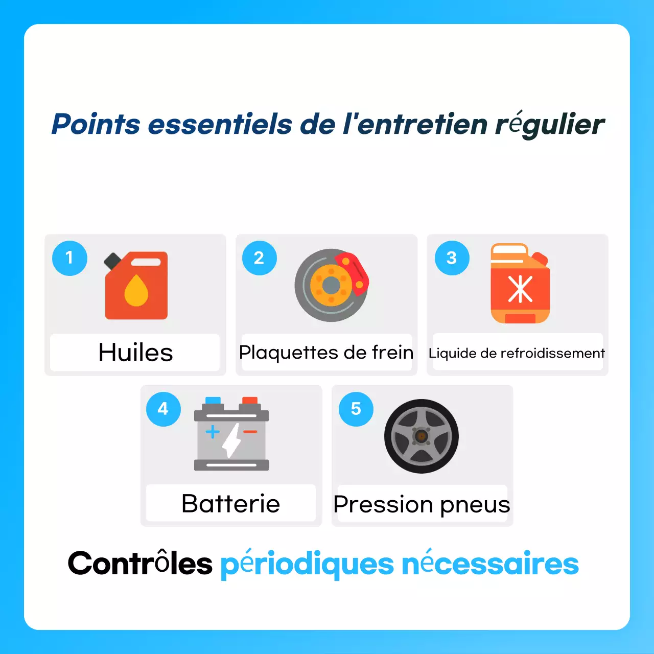 Publicité pour un entretien automobile moderne bleu ciel