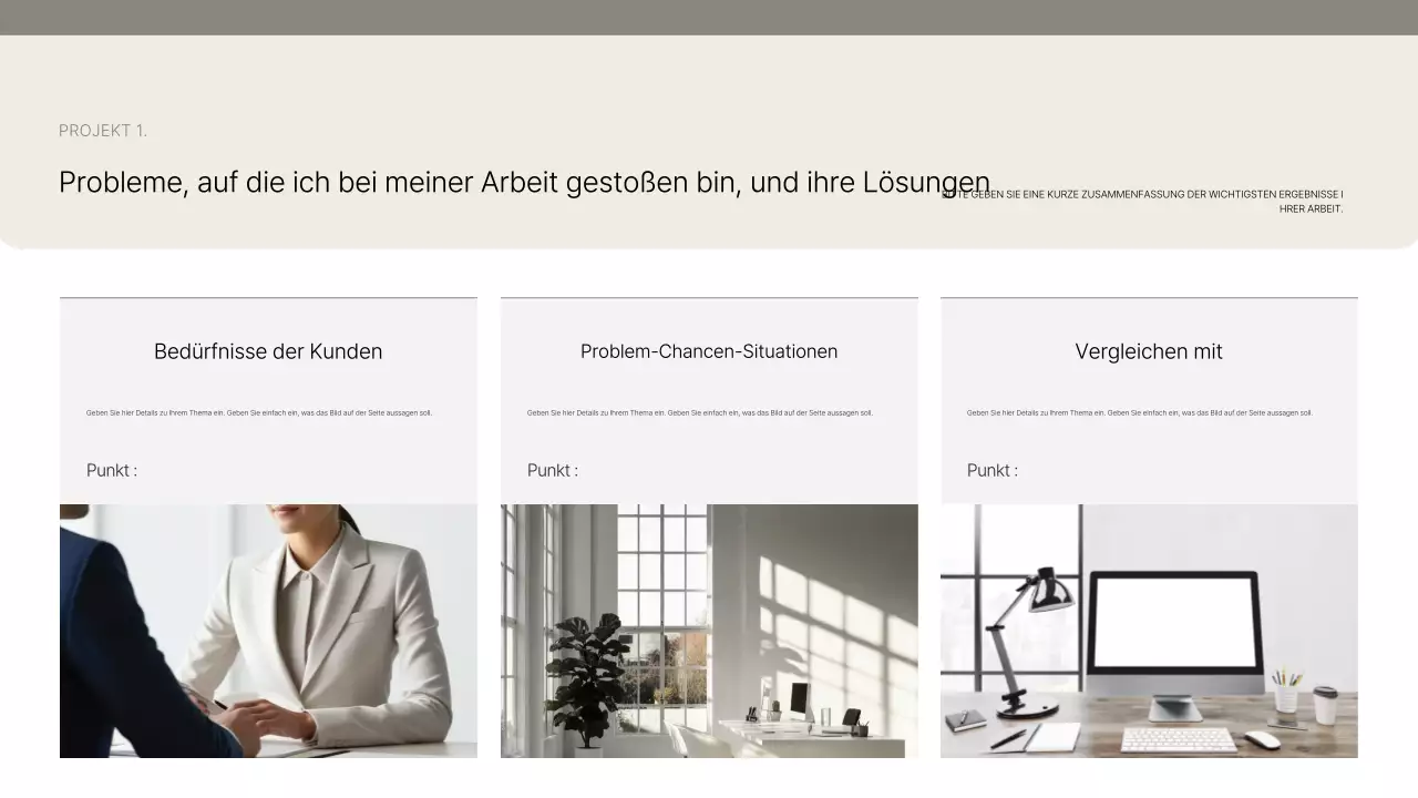 Einführung des Beige Clean Portfolios