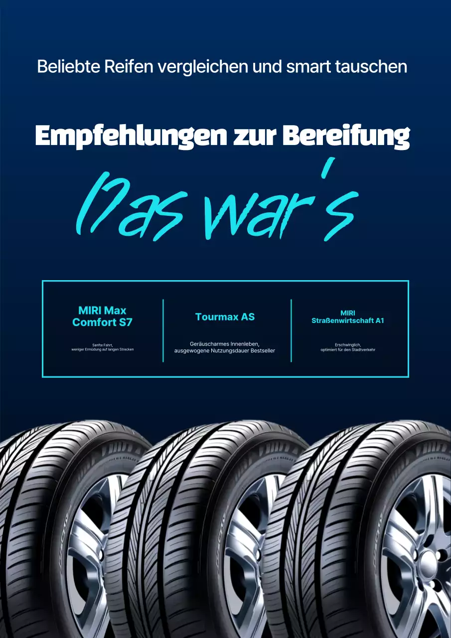 Empfehlungsaktion für saubere blaue und himmelblaue Reifen