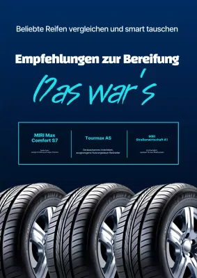 Empfehlungsaktion für saubere blaue und himmelblaue Reifen