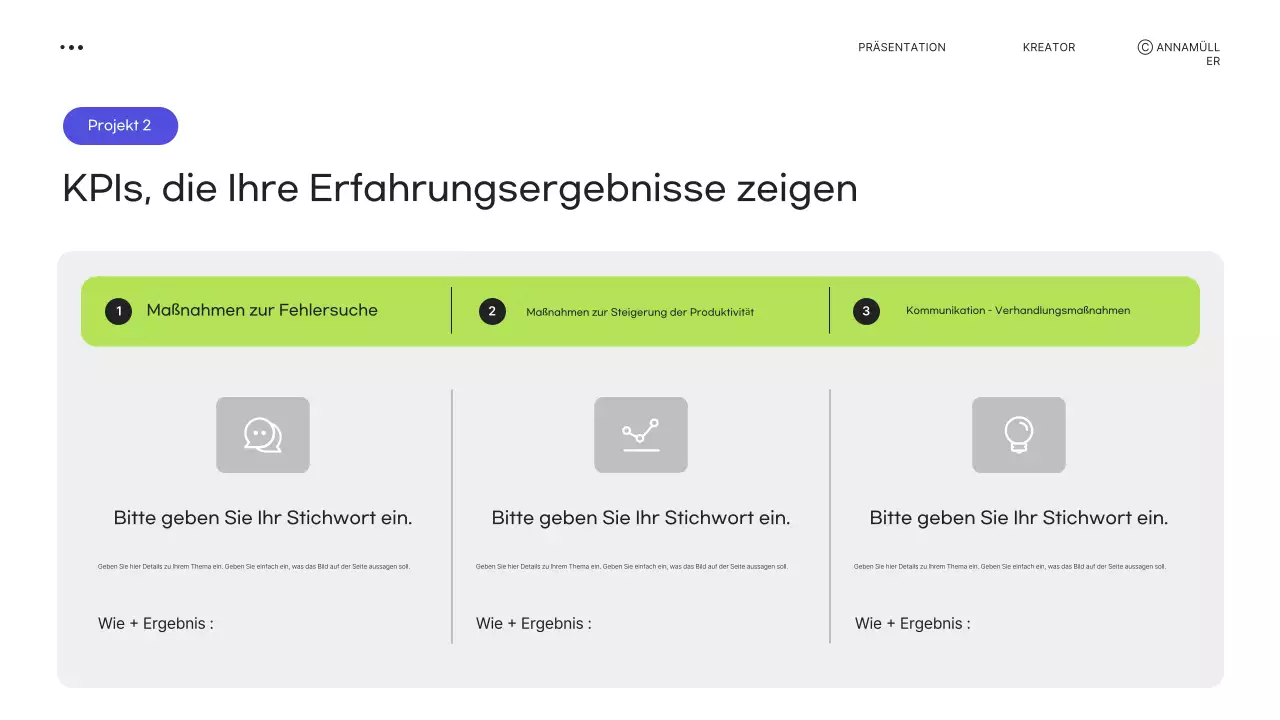 Grünes modernes Portfolio-Briefpapier