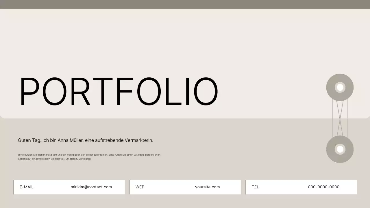 Einführung des Beige Clean Portfolios