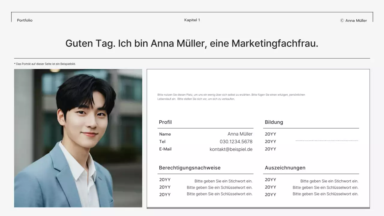 Graues modernes Portfolio-Briefpapier