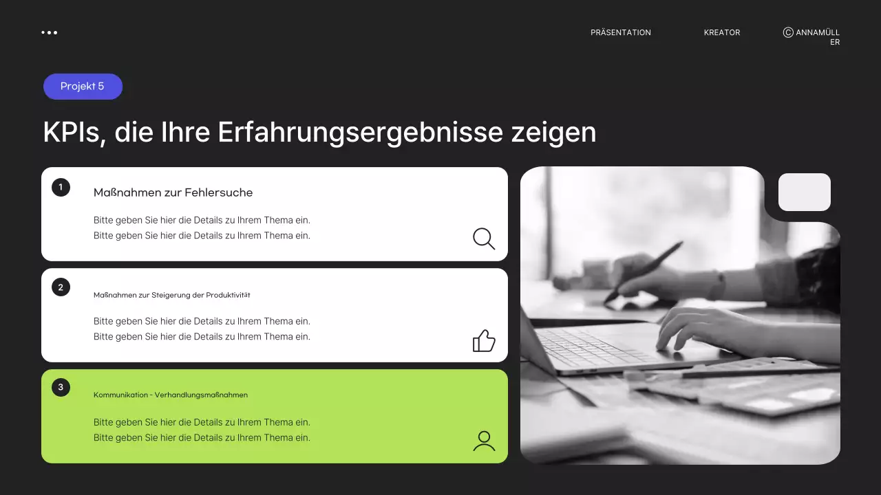 Grünes modernes Portfolio-Briefpapier