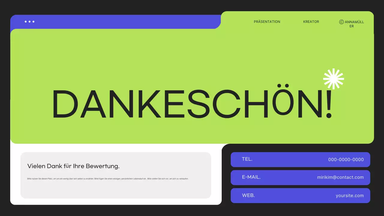 Grünes modernes Portfolio-Briefpapier