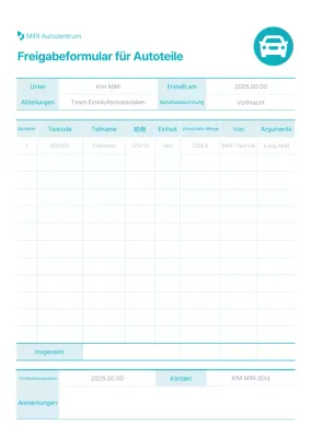 Sky Blue Clean Management-Dokument