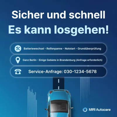 Blue Modern Car Service-Leitfaden