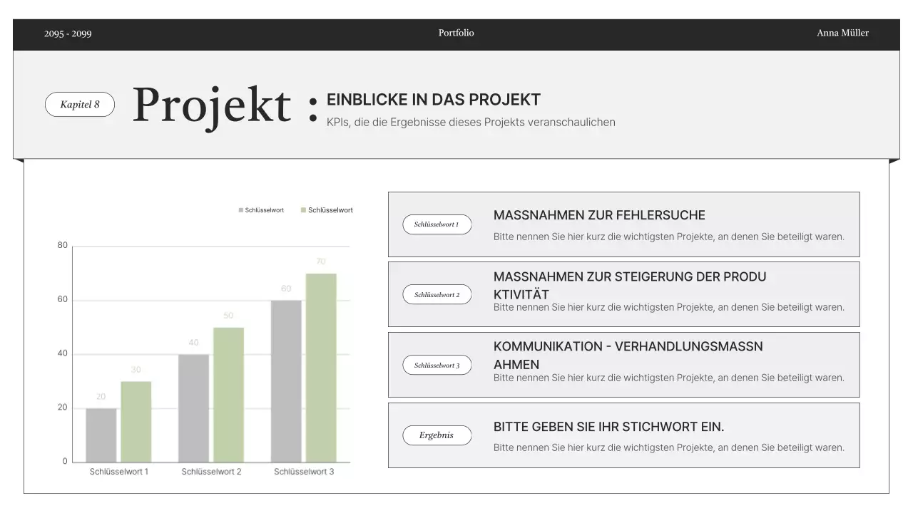 Schwarz-Weiß-Minimalportfolio-Informationslieferung
