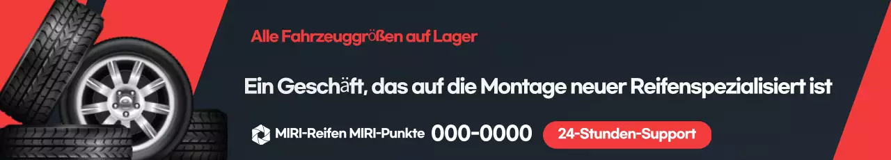 Rote moderne Reifenwerbung
